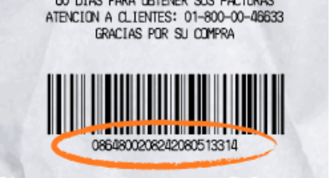Captura de pantalla ejemplo de ticket de compra Home Depot