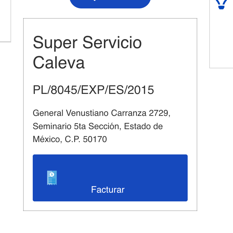 Captura de pantalla portal de facturación G500