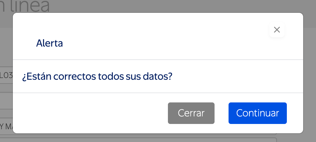 Captura de pantalla portal de facturación Walmart