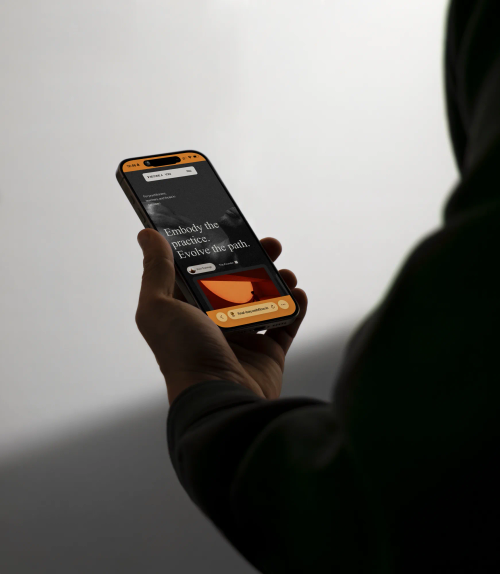 Become A Yogi on a phone