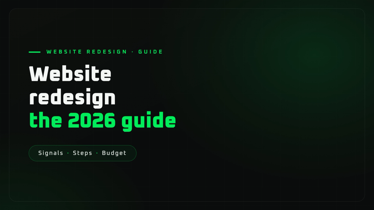 Website redesign: when to do it and how to succeed