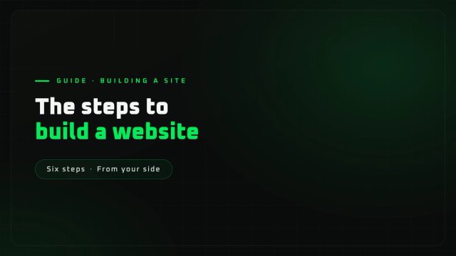 The steps to creating a website, from your perspective