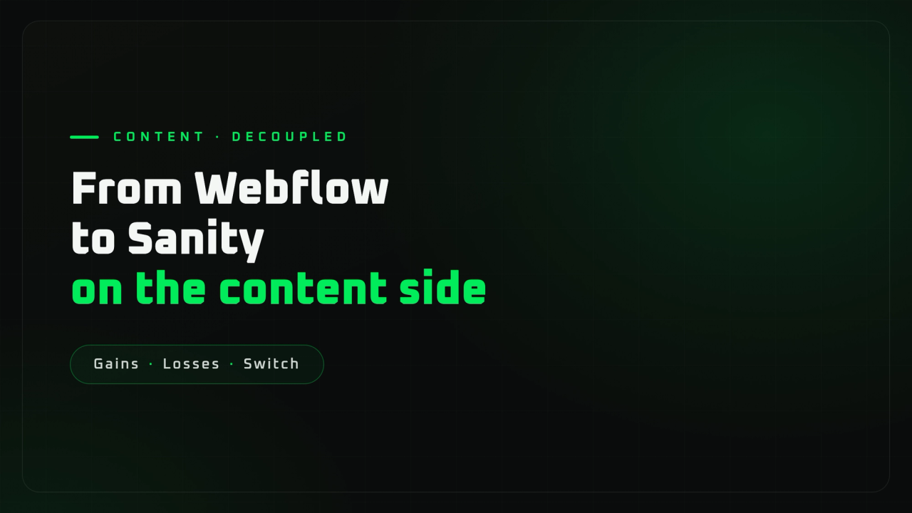 Migrating from Webflow to Sanity: what changes for your content