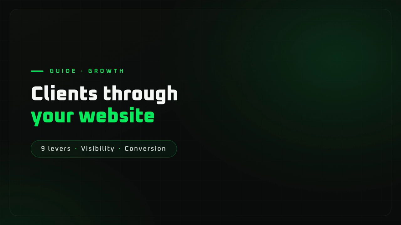 Finding clients through your website: 9 concrete levers