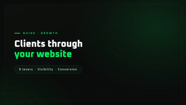 Finding clients through your website: 9 concrete levers