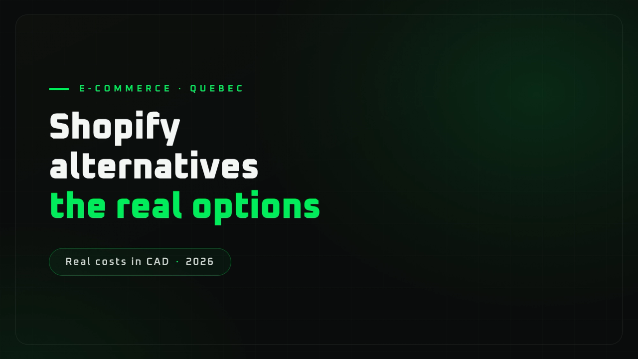 Alternative to Shopify: options for a Quebec business