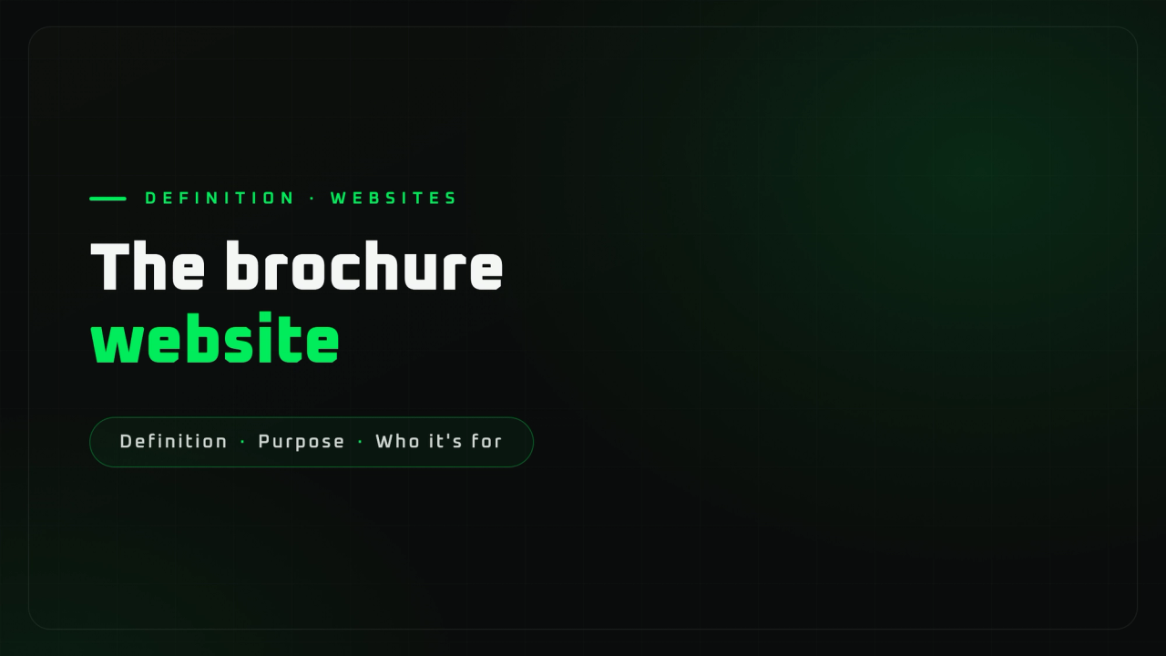 Brochure website: definition, purpose and who it's for