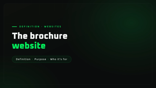 Brochure website: definition, purpose and who it's for