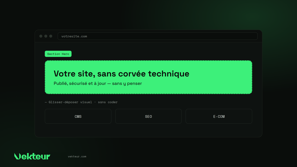 visual editor for a site managed without technical knowledge