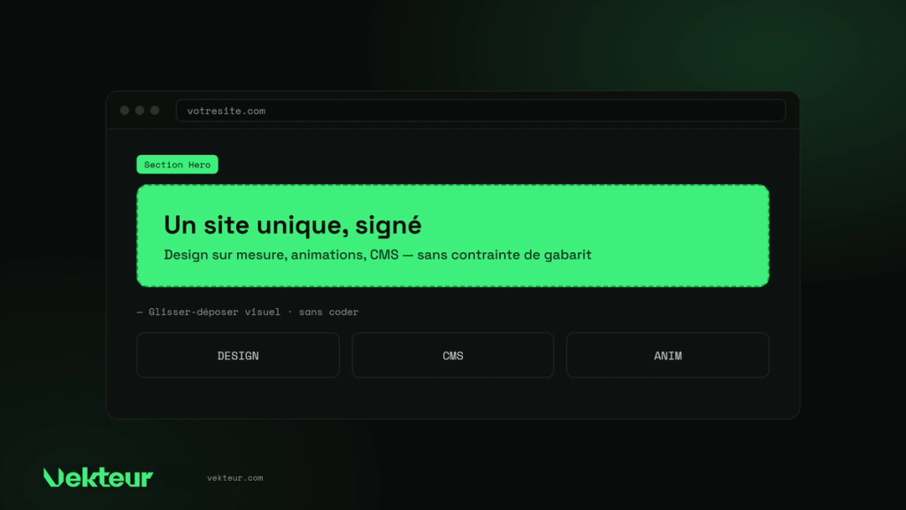 a unique Webflow site designed by an agency