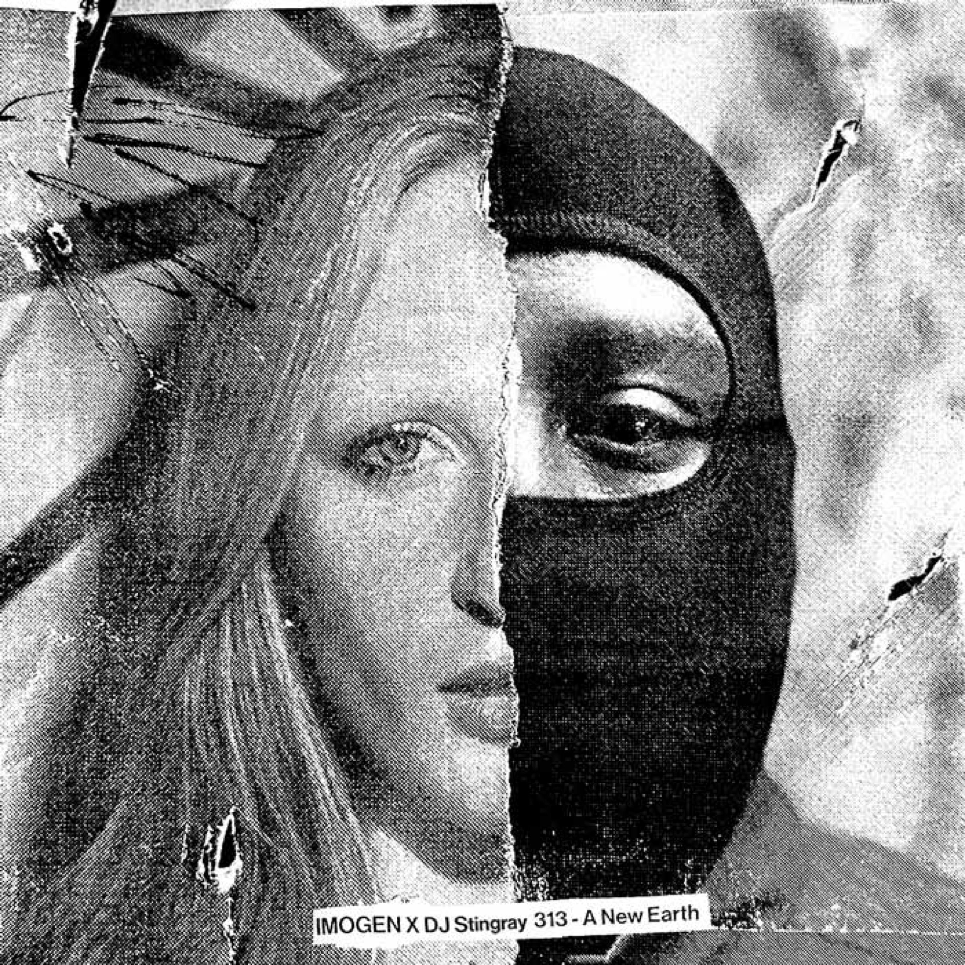Imogen x DJ Stingray 313 A New Earth cover with a split face portrait
