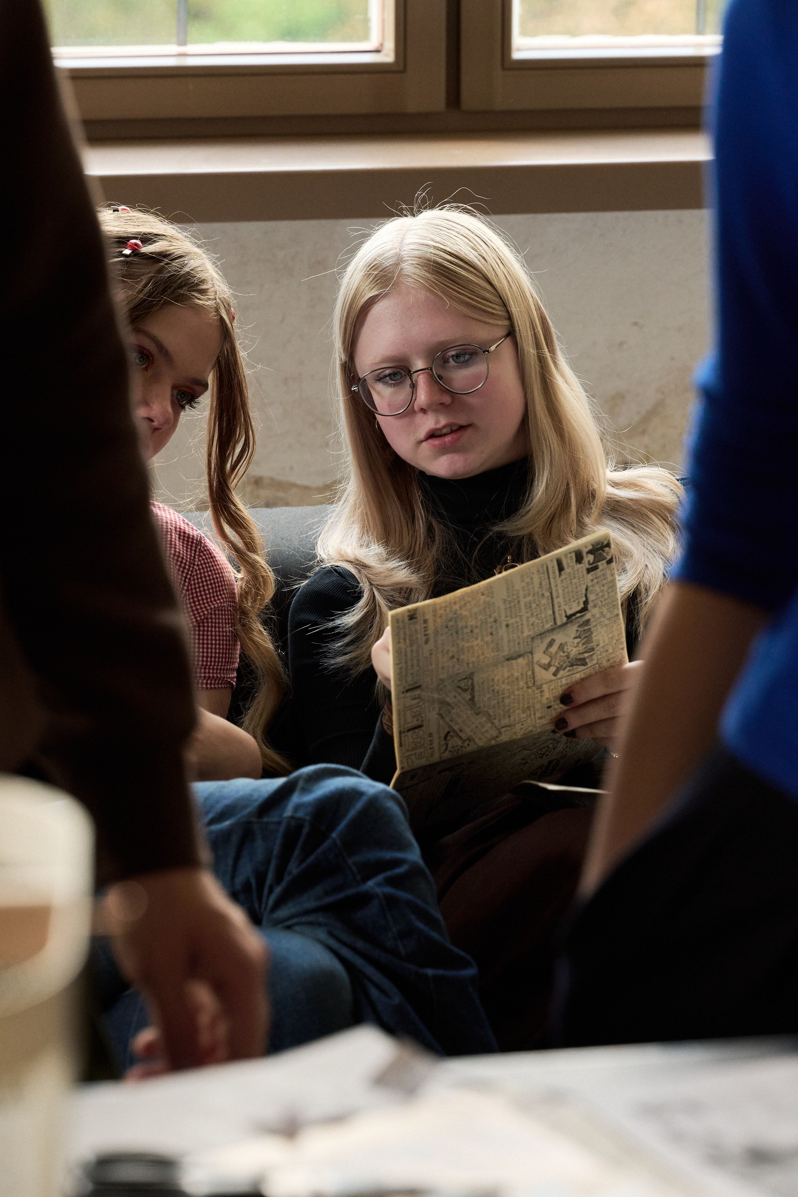 Participants reading their finished zines