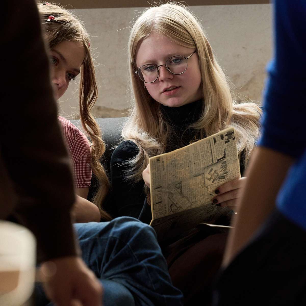 Participants reading their finished zines