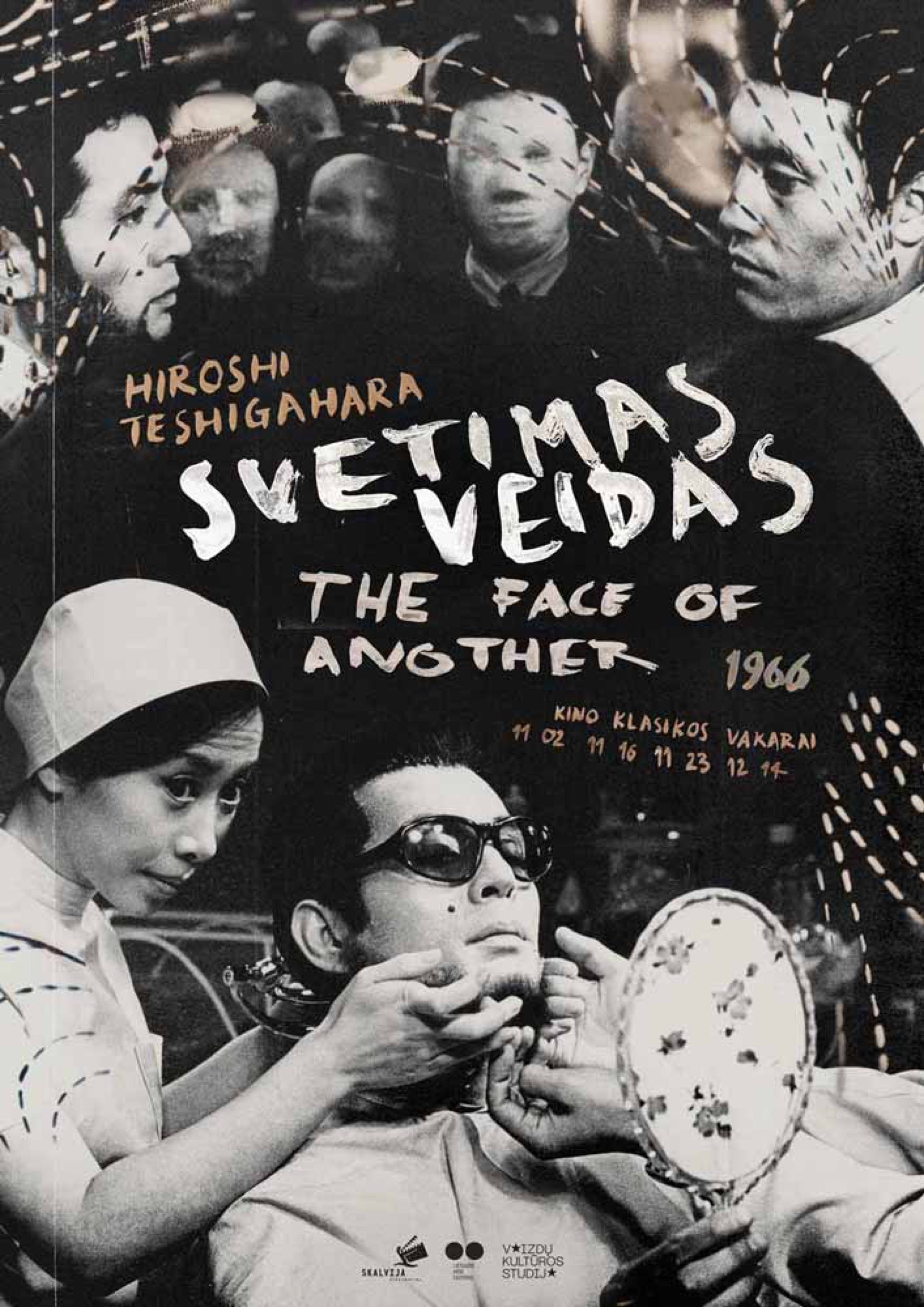 The Face of Another (Svetimas veidas) film screening poster, Hiroshi Teshigahara