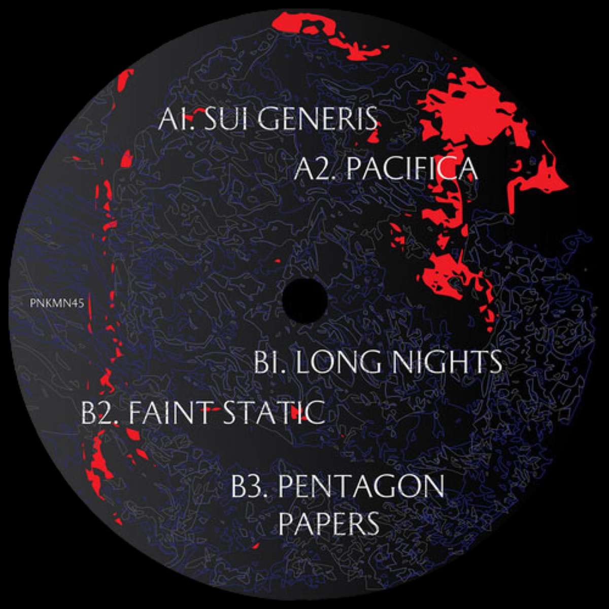 Henning Baer Sui Generis vinyl label with track list