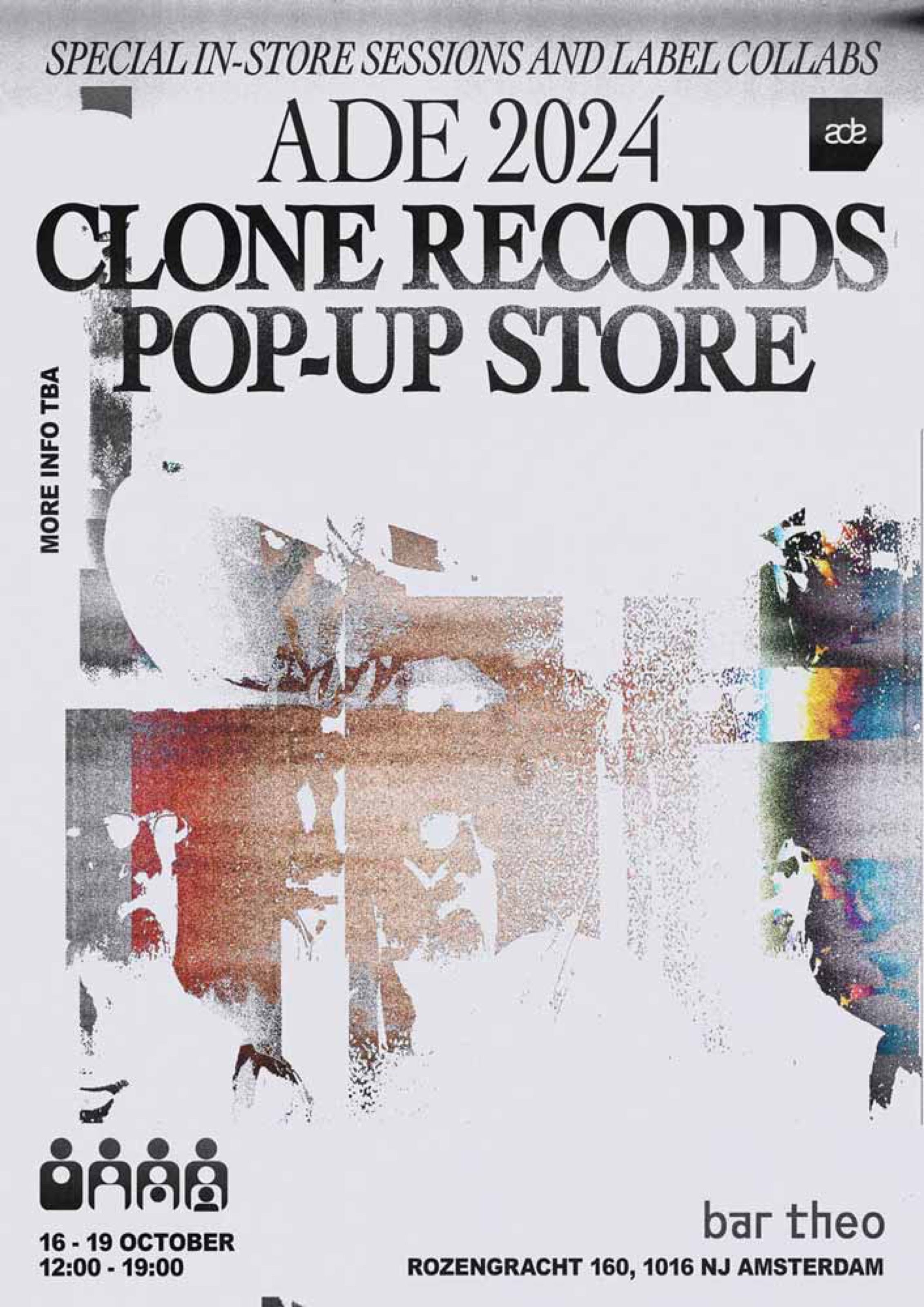 Clone Records pop-up store poster for ADE 2024, Amsterdam