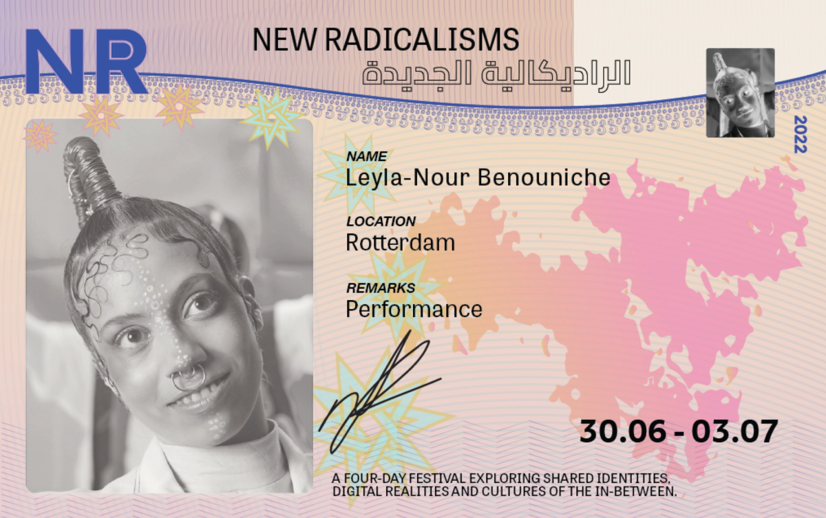 New Radicalisms festival pass designed as an ID card, Rotterdam 2022