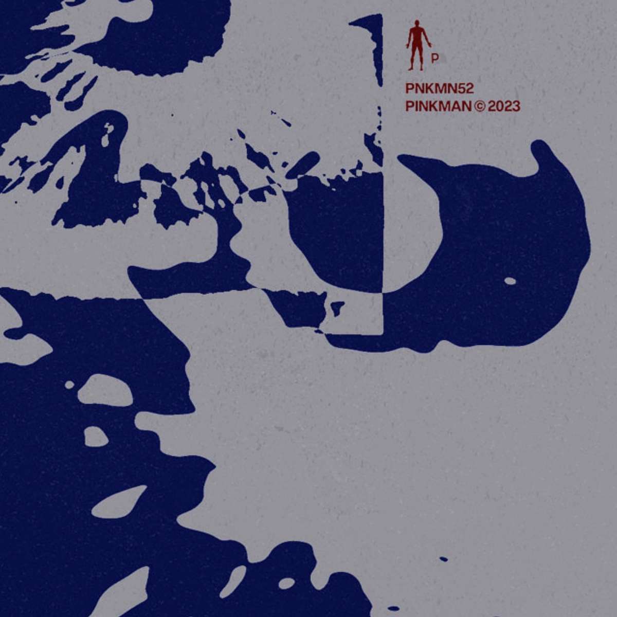 Poperttelli Foule Barouf record cover with a dark blue abstract print, Pinkman