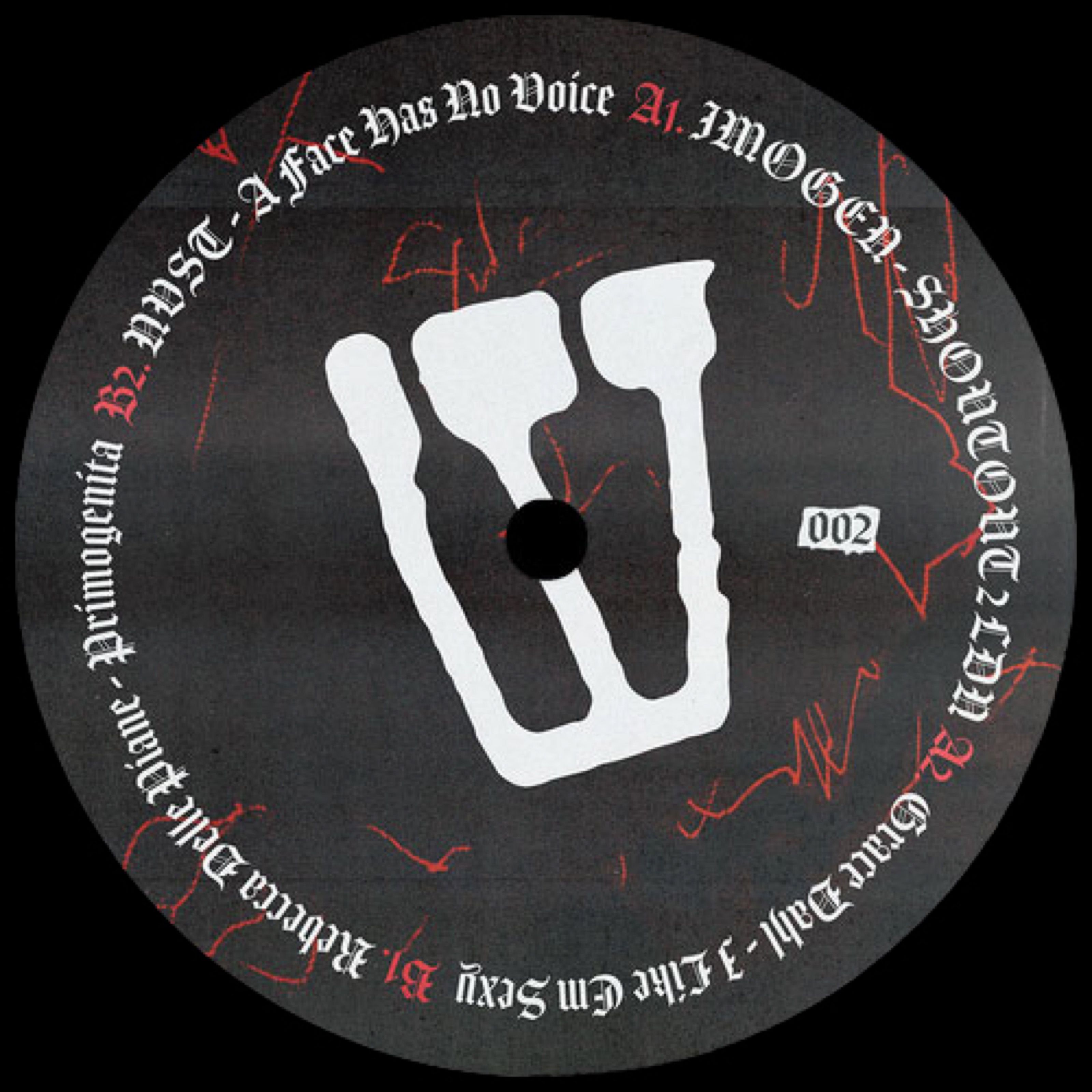 Wigs 002 vinyl label with a large white W logo