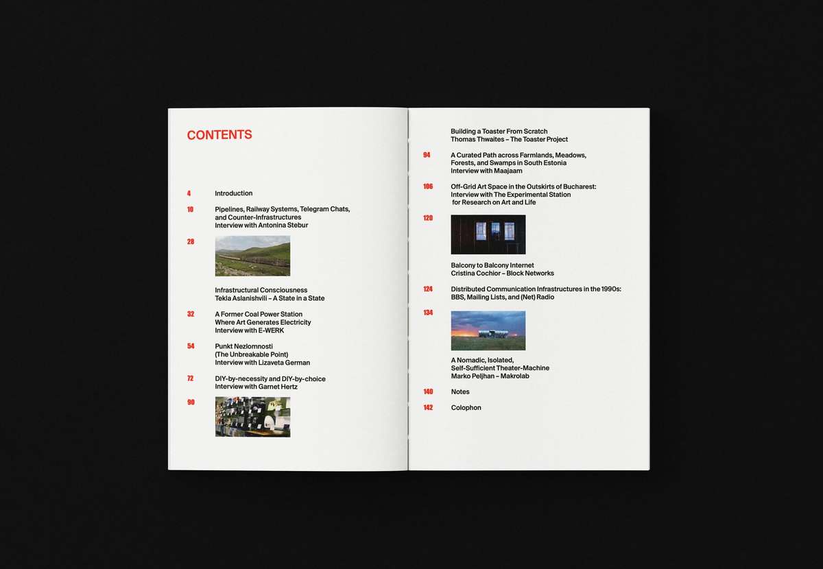 OFF-GRID book contents spread