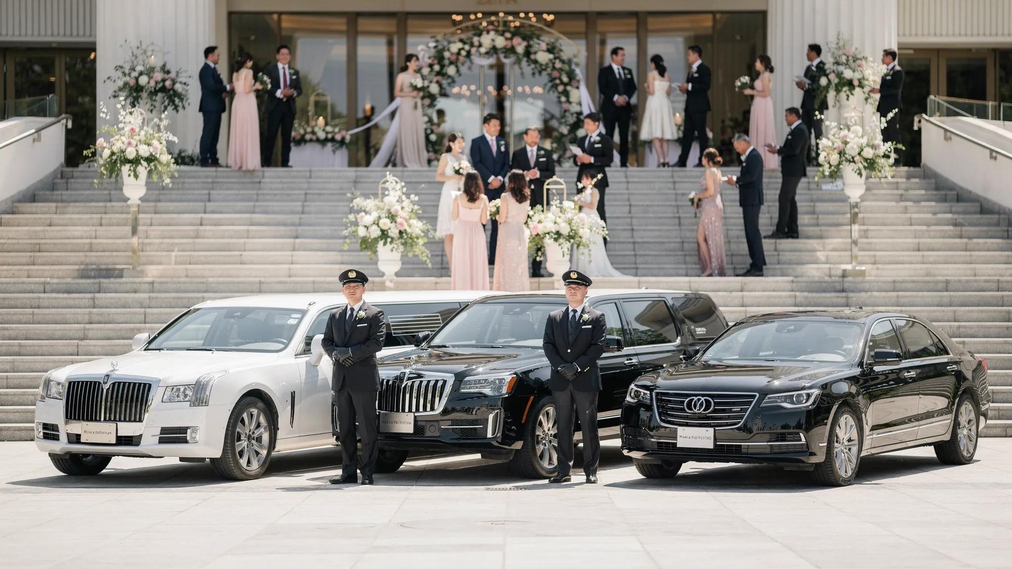 What limo companies are recommended for wedding transportation in my area?