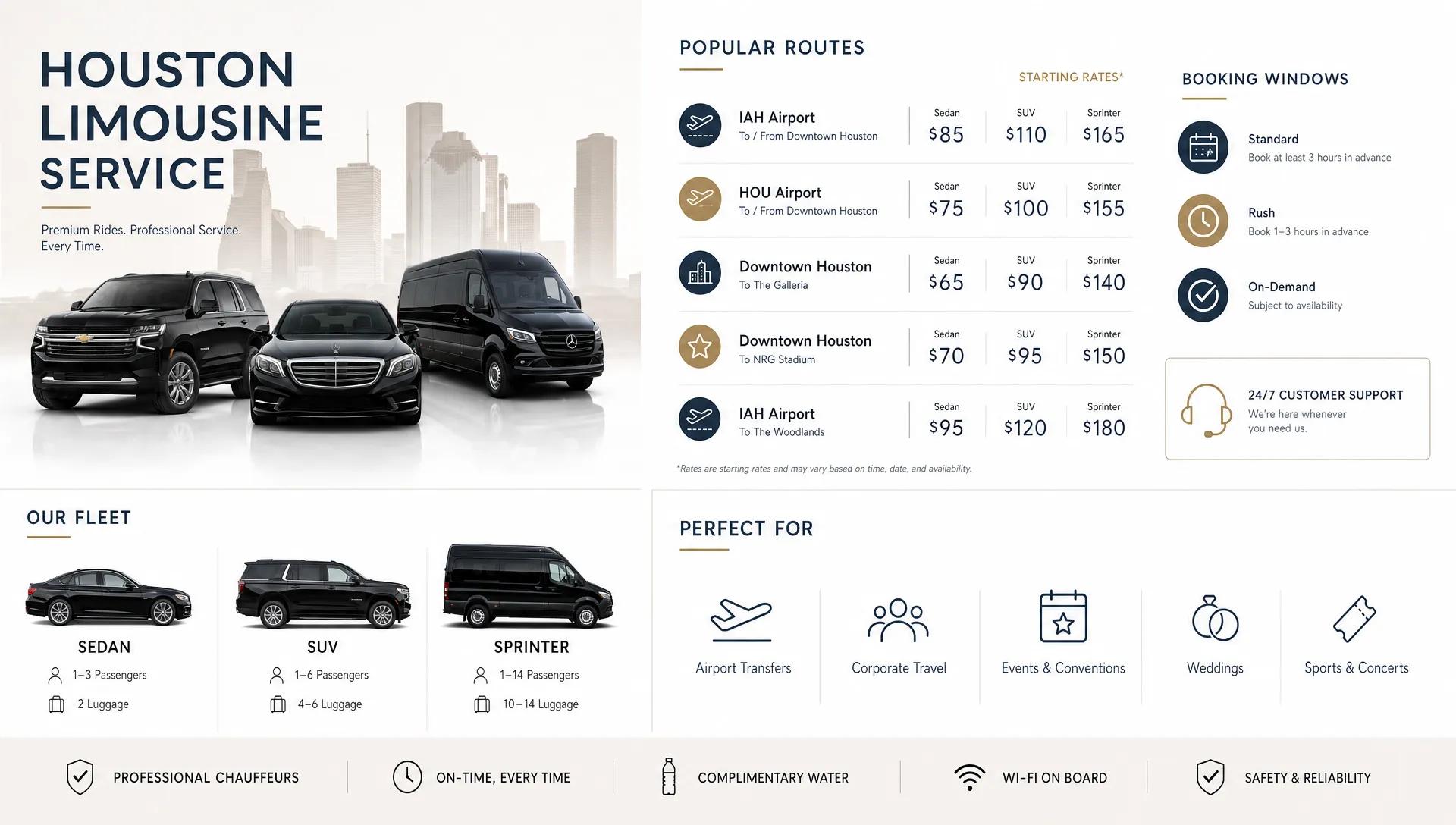How Much Does a Limousine Car Cost in Houston?
