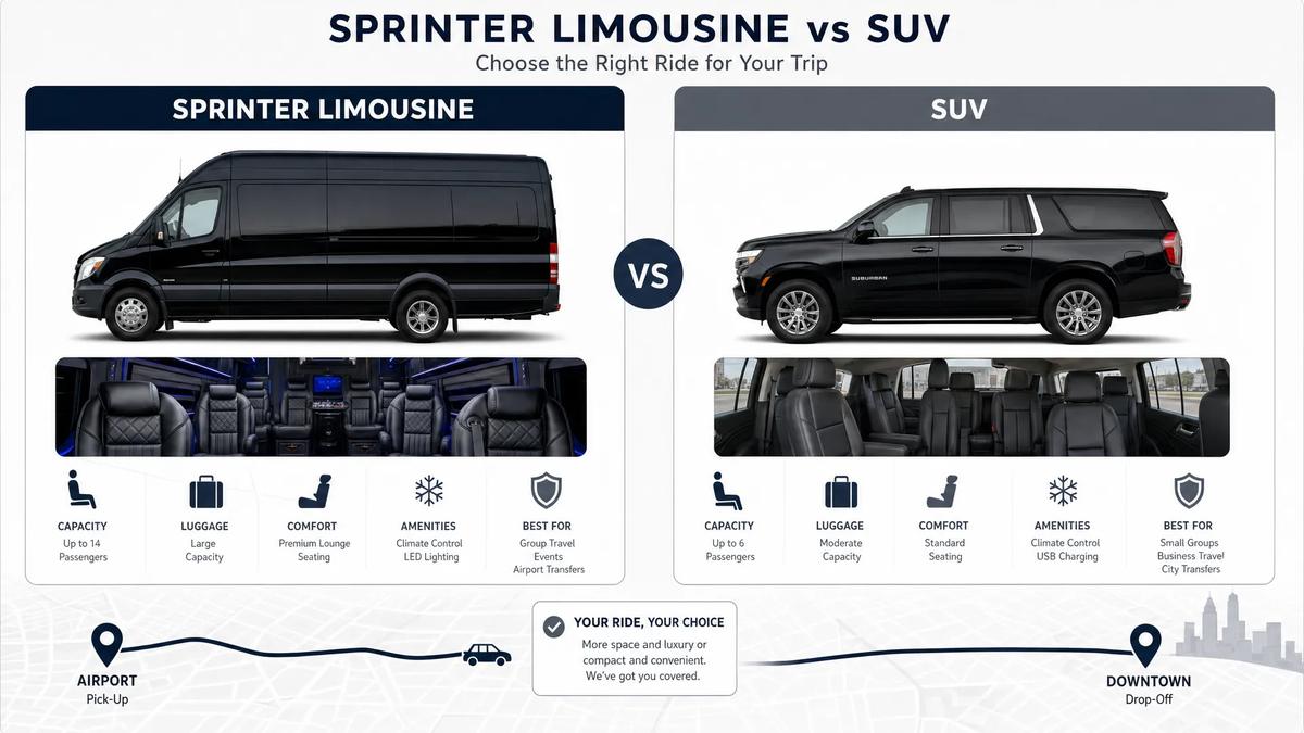 Sprinter Limousine or SUV: Which Should You Book?