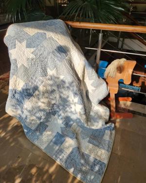 Star patchwork quilt from the quilting circle