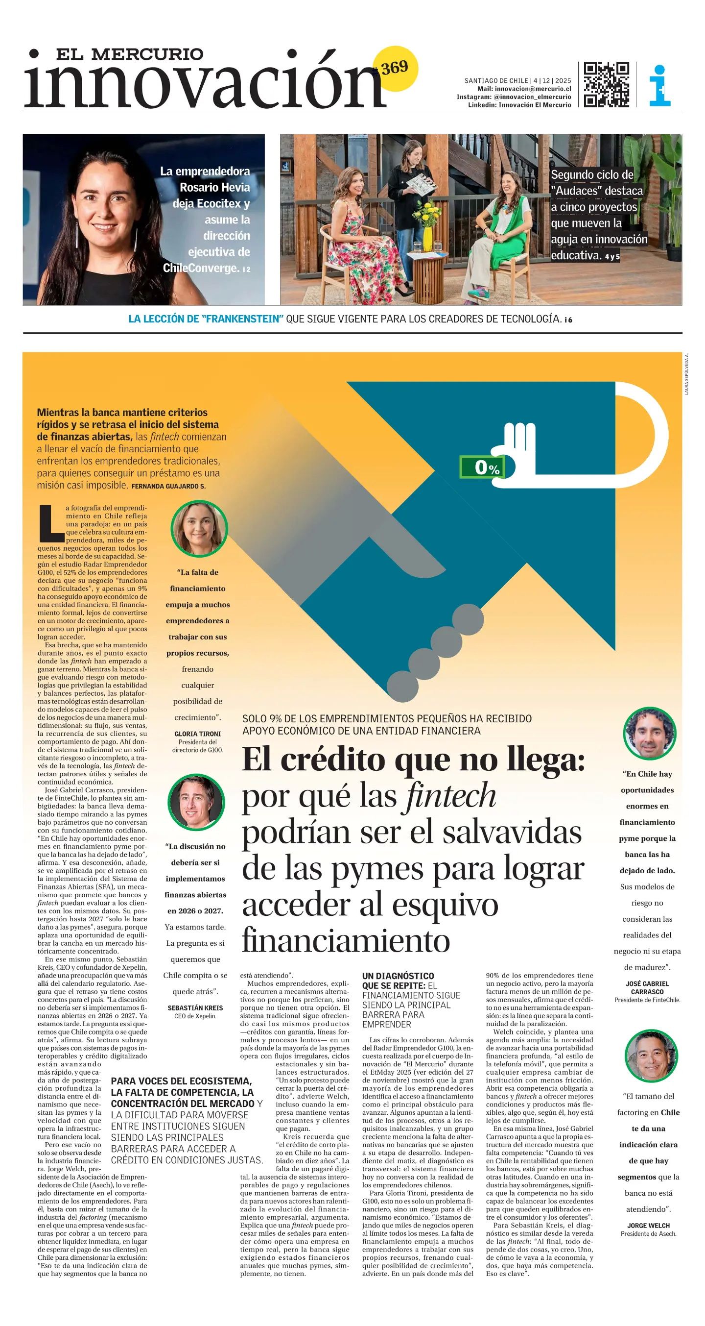 Nota del mercurio (acceso a credito en Chile)