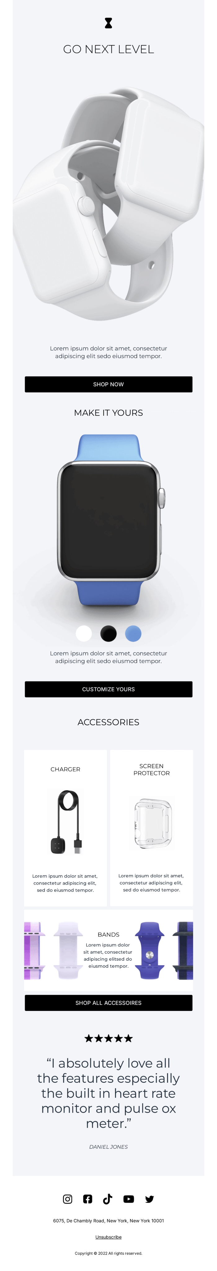 Product catalogue email template 2
