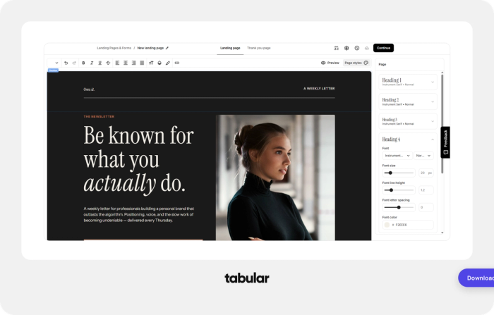 Kit landing page builder