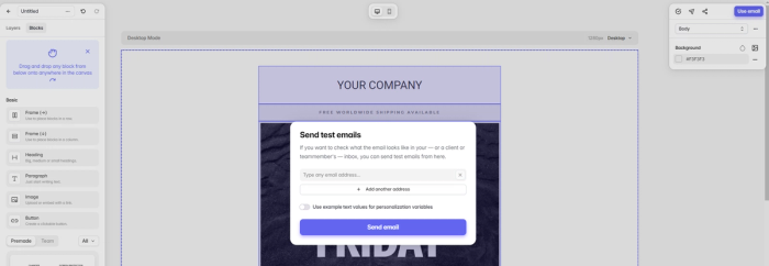 Sending free email templates with Tabular.