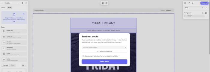 Sending free email templates with Tabular.