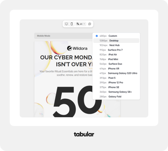 Create responsive email templates with Tabular.