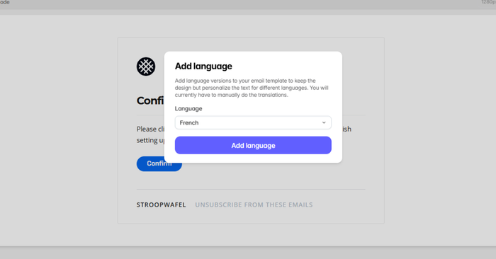 Tabular cross-language options.