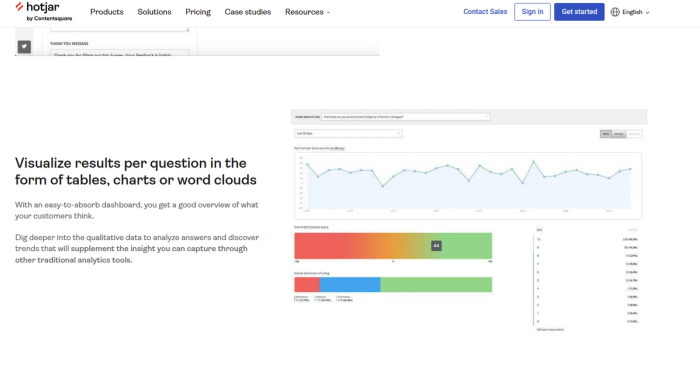 Hotjar surveys page.