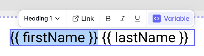 Marking personalization variables in Tabular.