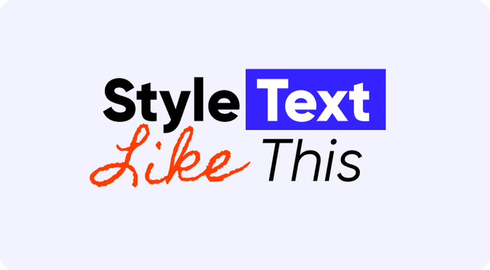 Tabular text styles.