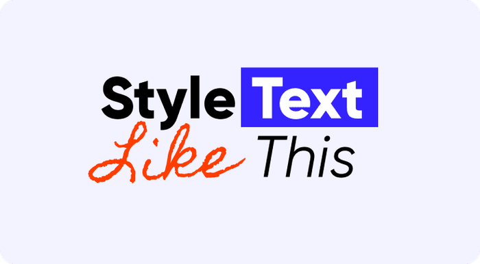 Tabular text styles.