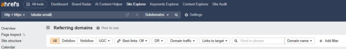 modular design examples in saas: ahrefs