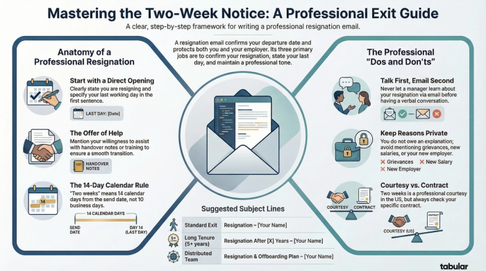 Two-Week Notice Email Templates: 8 Copy-Paste Examples for Every Situation
