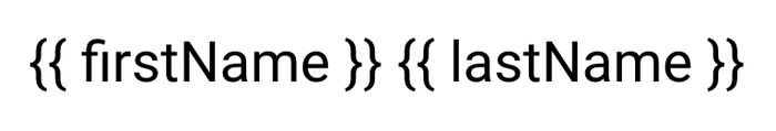 Unmarked personalization variables in a Tabular text block.