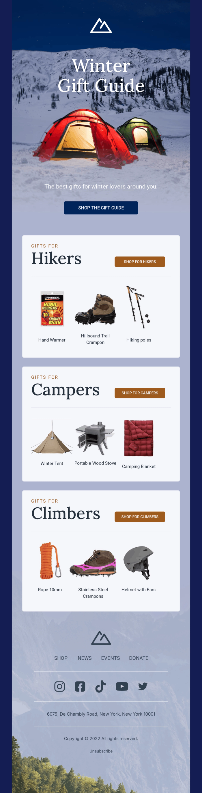 Product catalogue email template