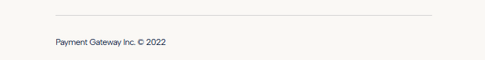 The closing section of the email, typically containing copyright information, address, and sometimes unsubscribe links. It's visually separated by a horizontal rule.