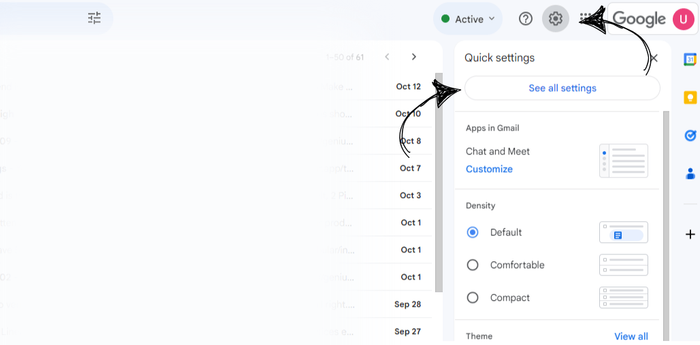 Creating gmail email templates step1 and step2.