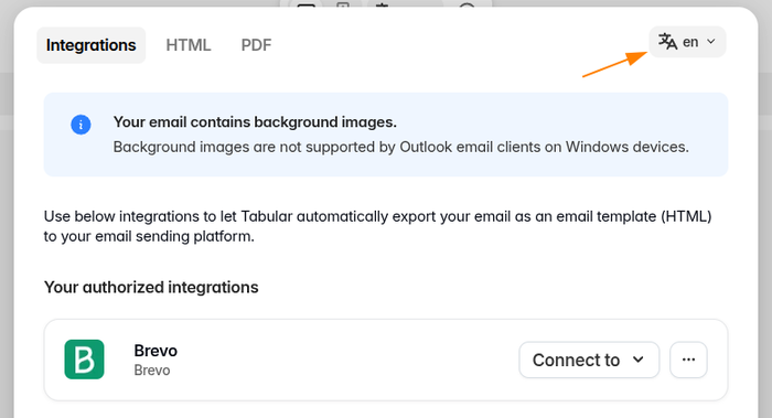 Switch between language version by clicking on the language switcher