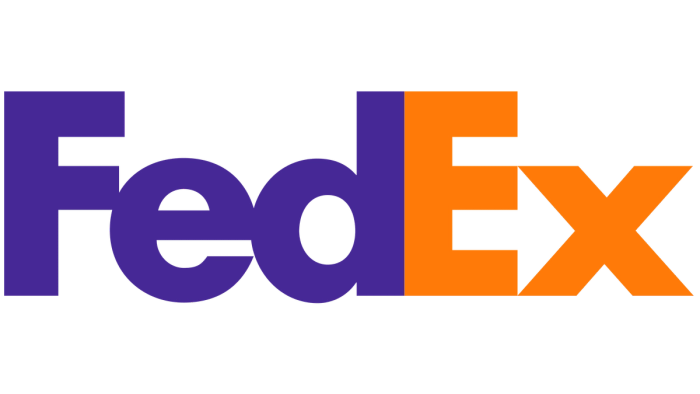 Fed-ex logo for negative space.
