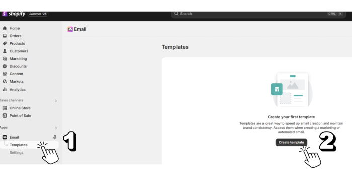 Using Tabular's html email templates with Shopify Email.