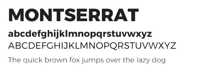 Every letter in the Montserrat font.