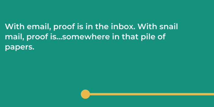 6th advantage of email: storage.